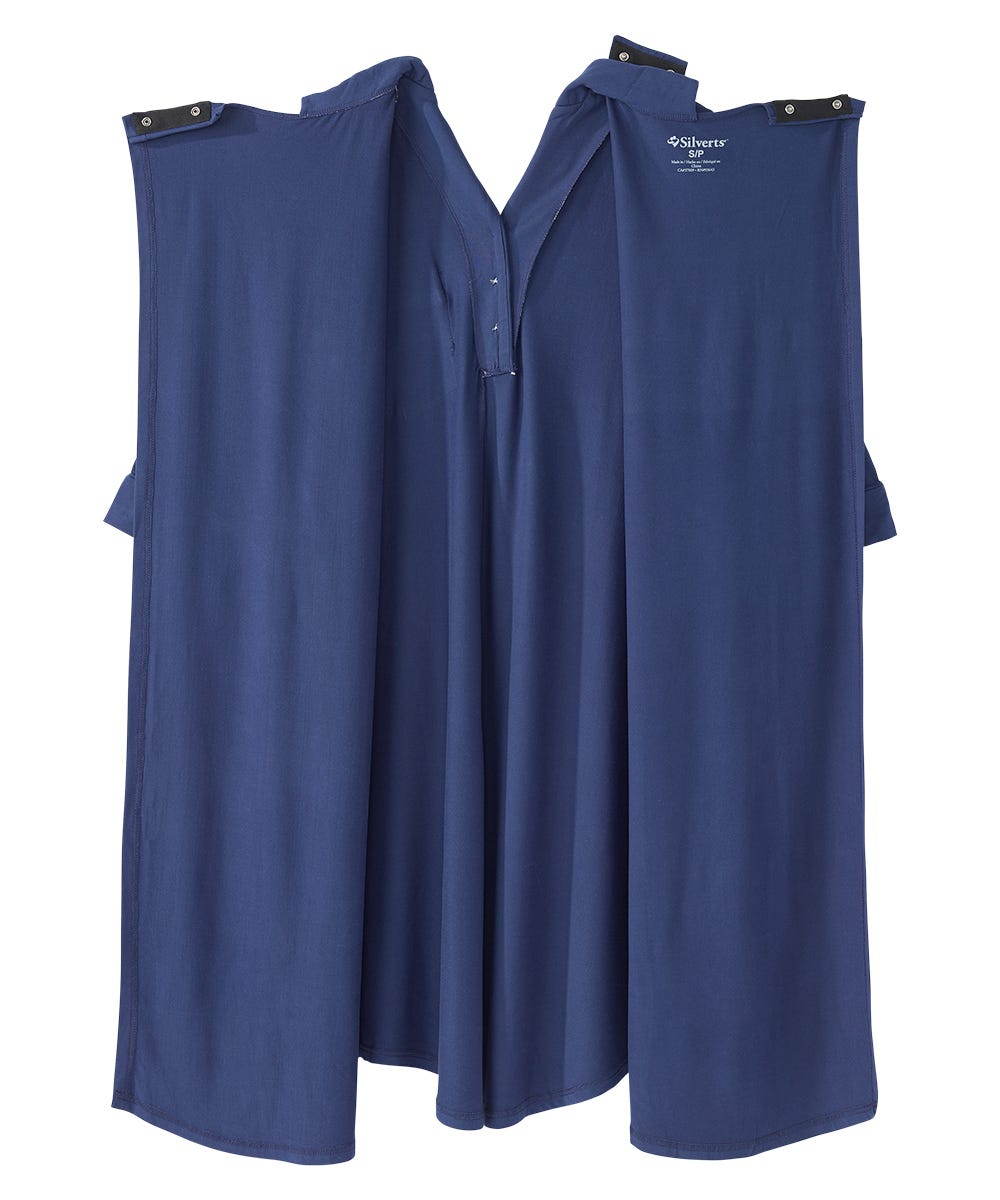 Women's Open Back Collared Nightgown - Silverts 8