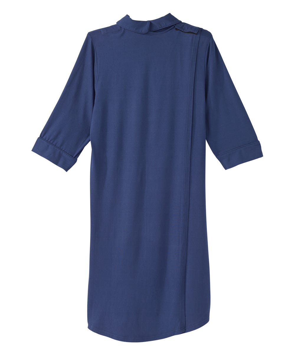 Women's Open Back Collared Nightgown - Silverts 9