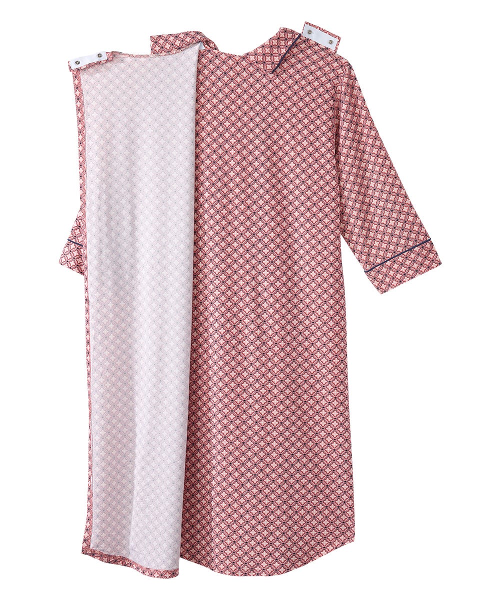 Women's Open Back Collared Nightgown - Clearance - Silverts 2