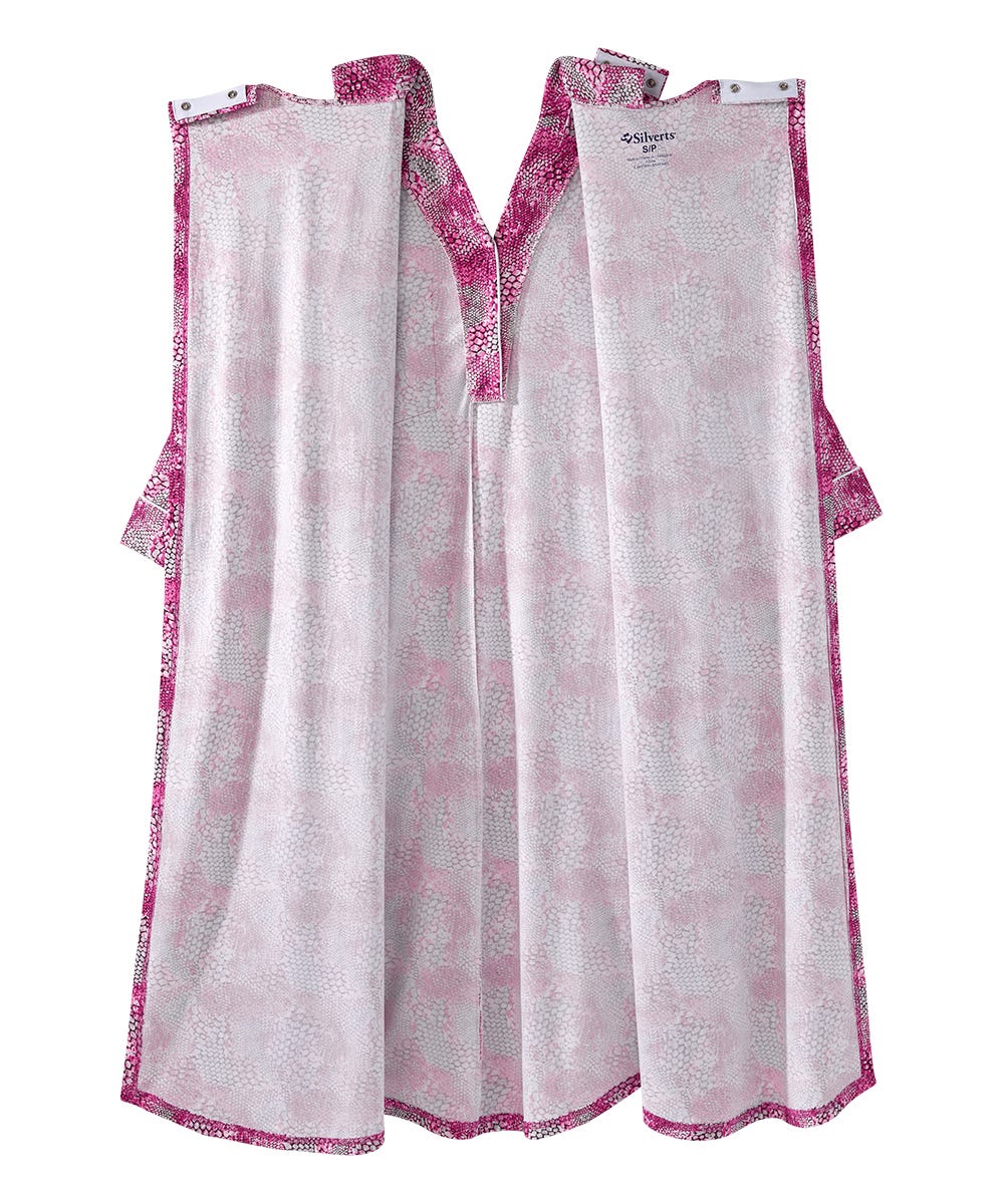 Women's Open Back Collared Nightgown - Silverts 13