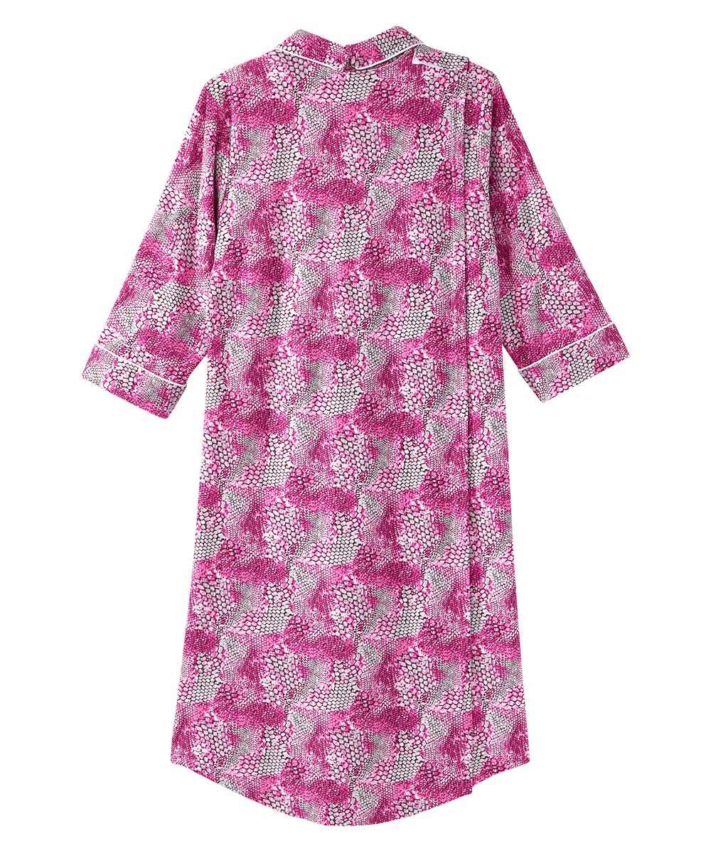 Women's Open Back Collared Nightgown - Silverts 14