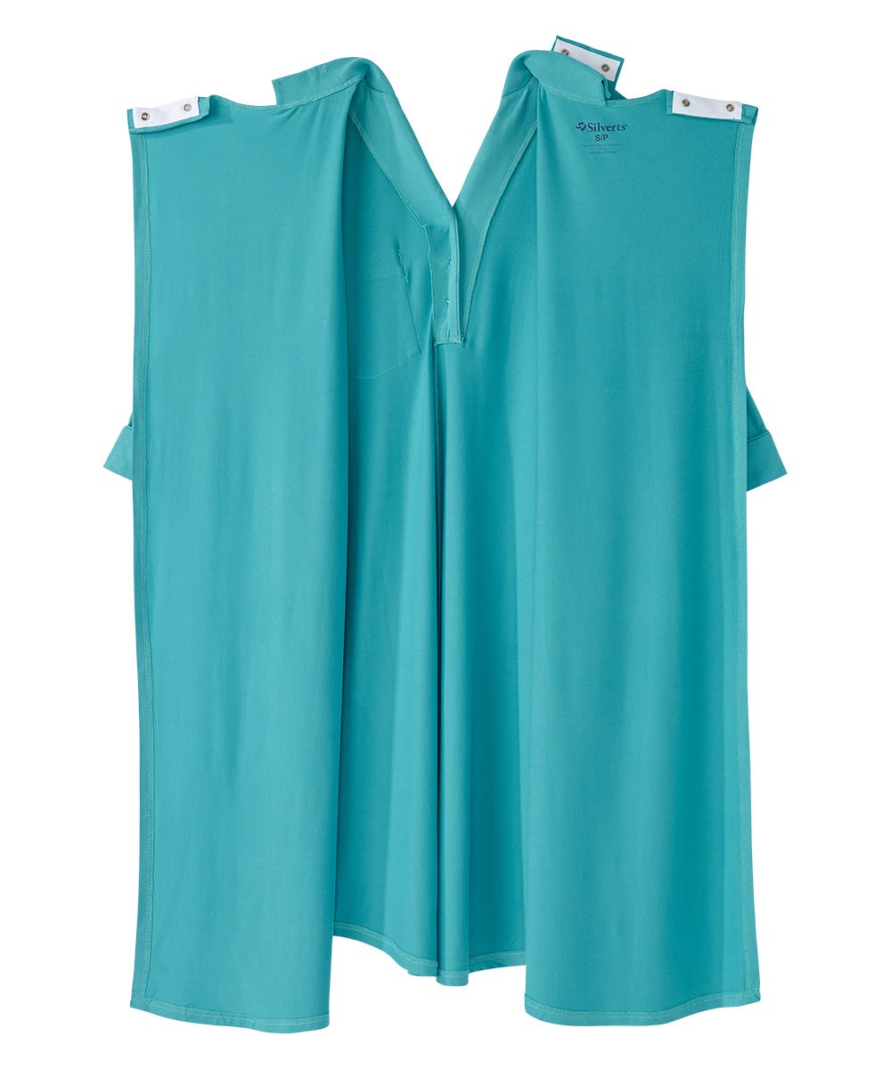 Women's Open Back Collared Nightgown - Silverts 18