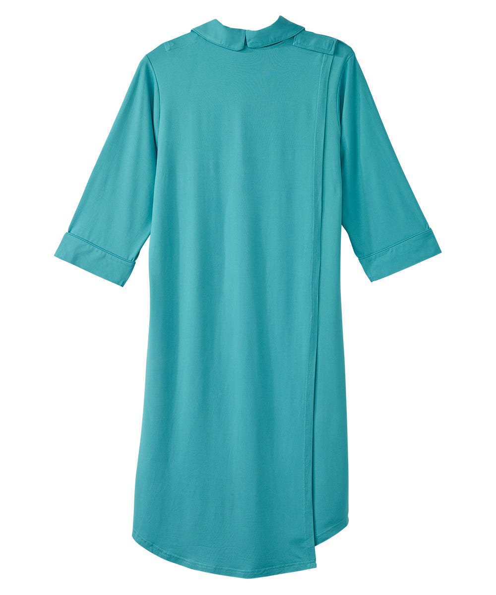 Women's Open Back Collared Nightgown - Silverts 4