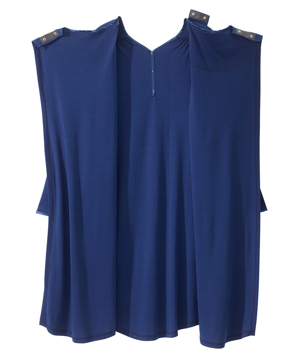 Women's Open Back Henley Nightgown - Silverts 5