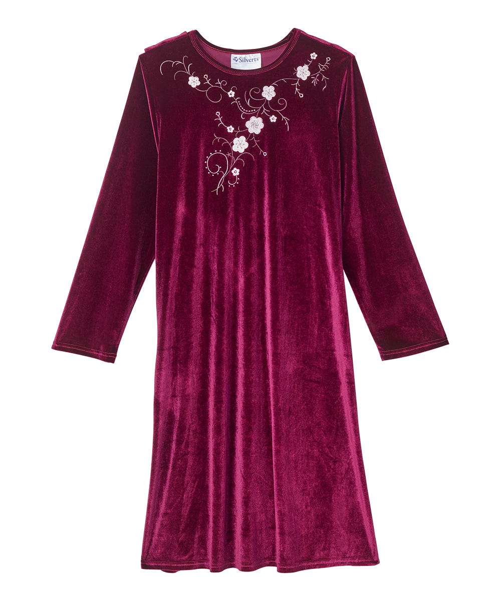 Women's Open Back Velvet Dress - Silverts 7