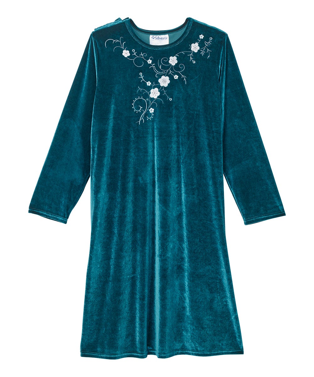 Women's Open Back Velvet Dress - Silverts 15
