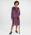 Women's Open Back Velvet Dress