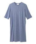 Men's Open Back Henley Nightgown - Silverts 7