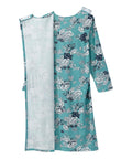 Women's Open Back Long Sleeve Lace Trim Nightgown - Silverts 2