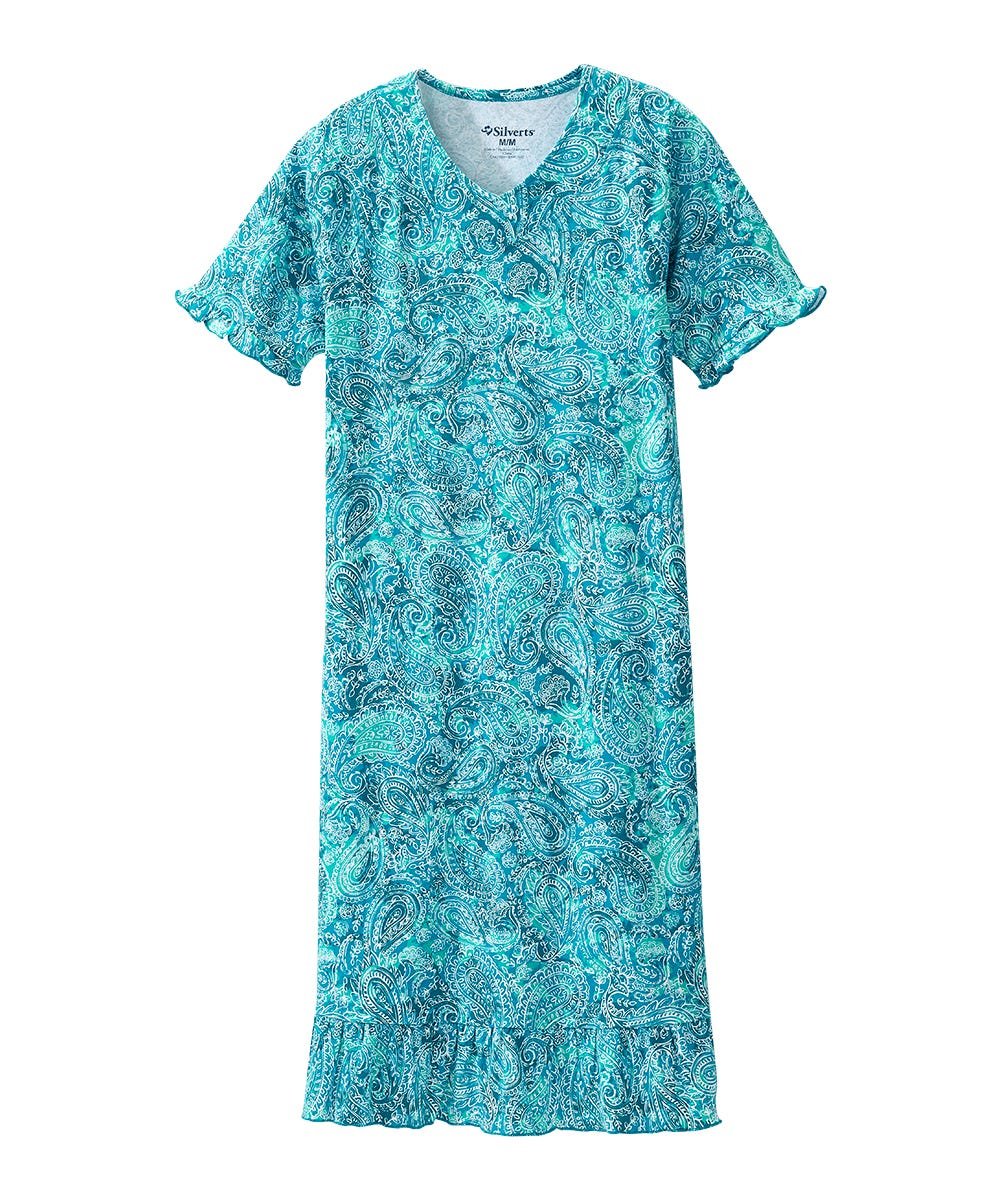 Women's Open Back Ruffle Hospital & Home Care Gown - Silverts 10