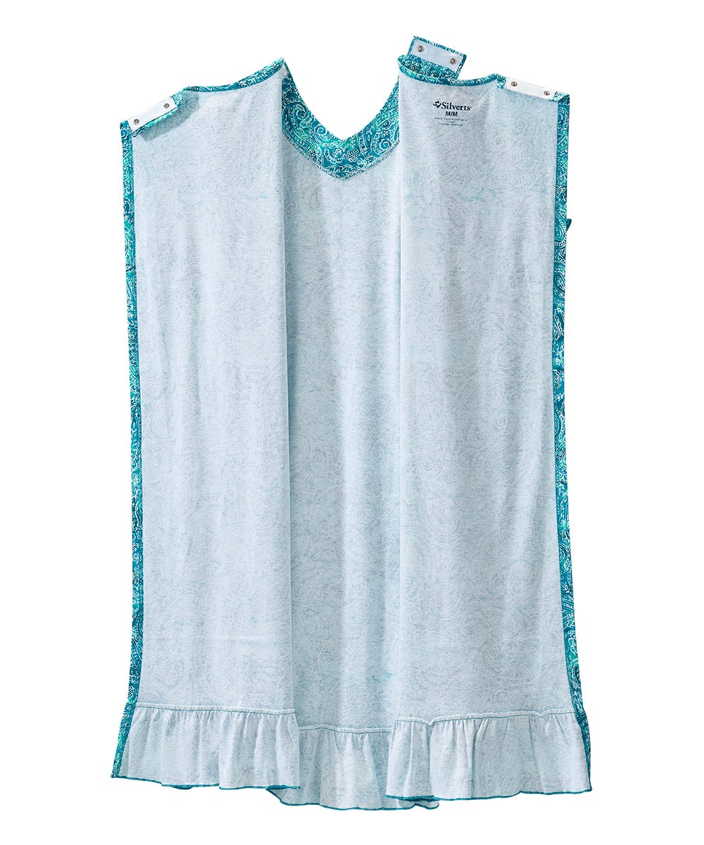 Women's Open Back Ruffle Hospital & Home Care Gown - Silverts 12