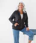Womens Magnetic-Zipper Hoodie with Pockets - Silverts 7