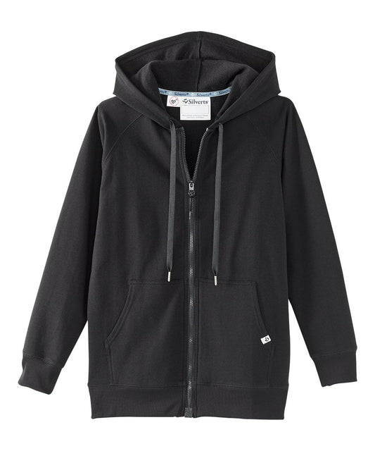 Womens Magnetic-Zipper Hoodie with Pockets - Silverts 1