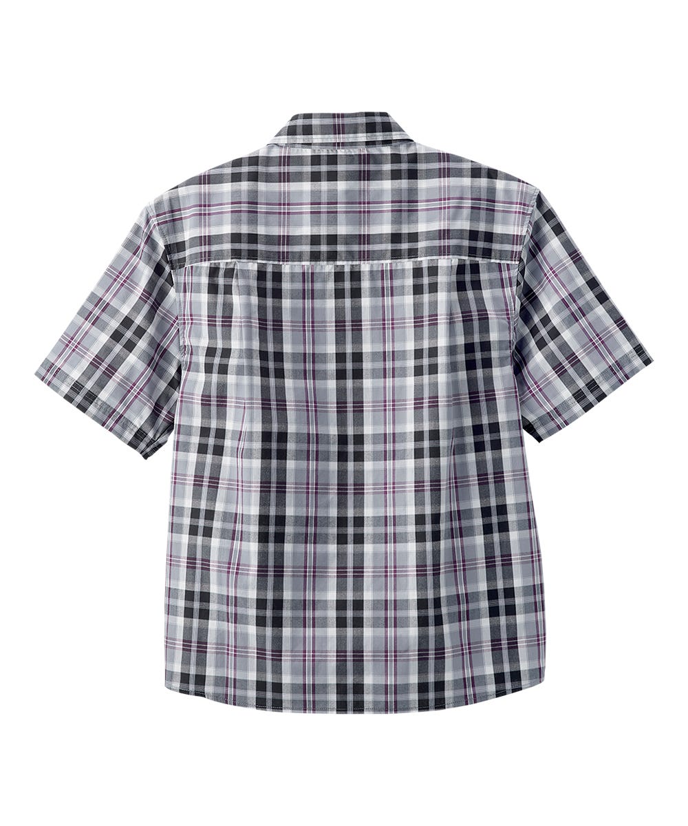 Magnetic Buttons Men's Short Sleeve Shirt - Silverts 9
