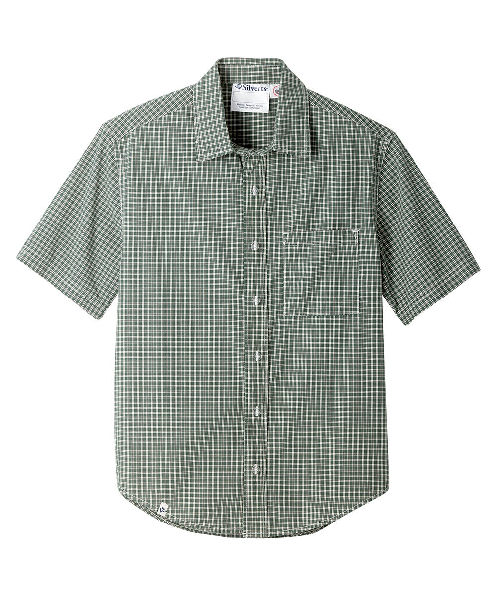 Magnetic Buttons Men's Short Sleeve Shirt - Silverts 4