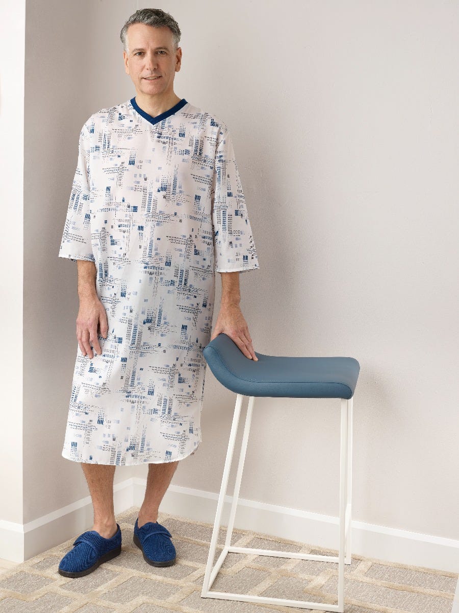 Poly-Cotton Hospital Gowns for Men - Clearance - Silverts 6