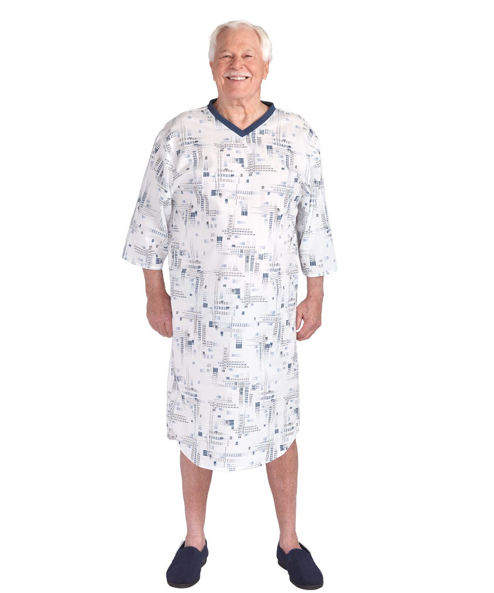 Poly-Cotton Hospital Gowns for Men - Clearance - Silverts 17