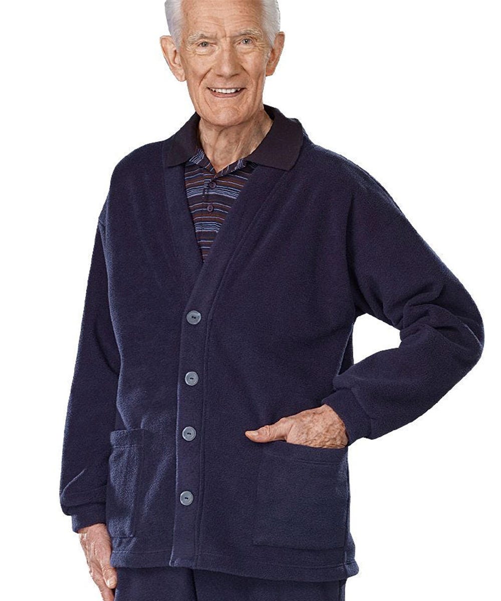 Men's Adaptive Soft Fleece Cardigans - Silverts 71