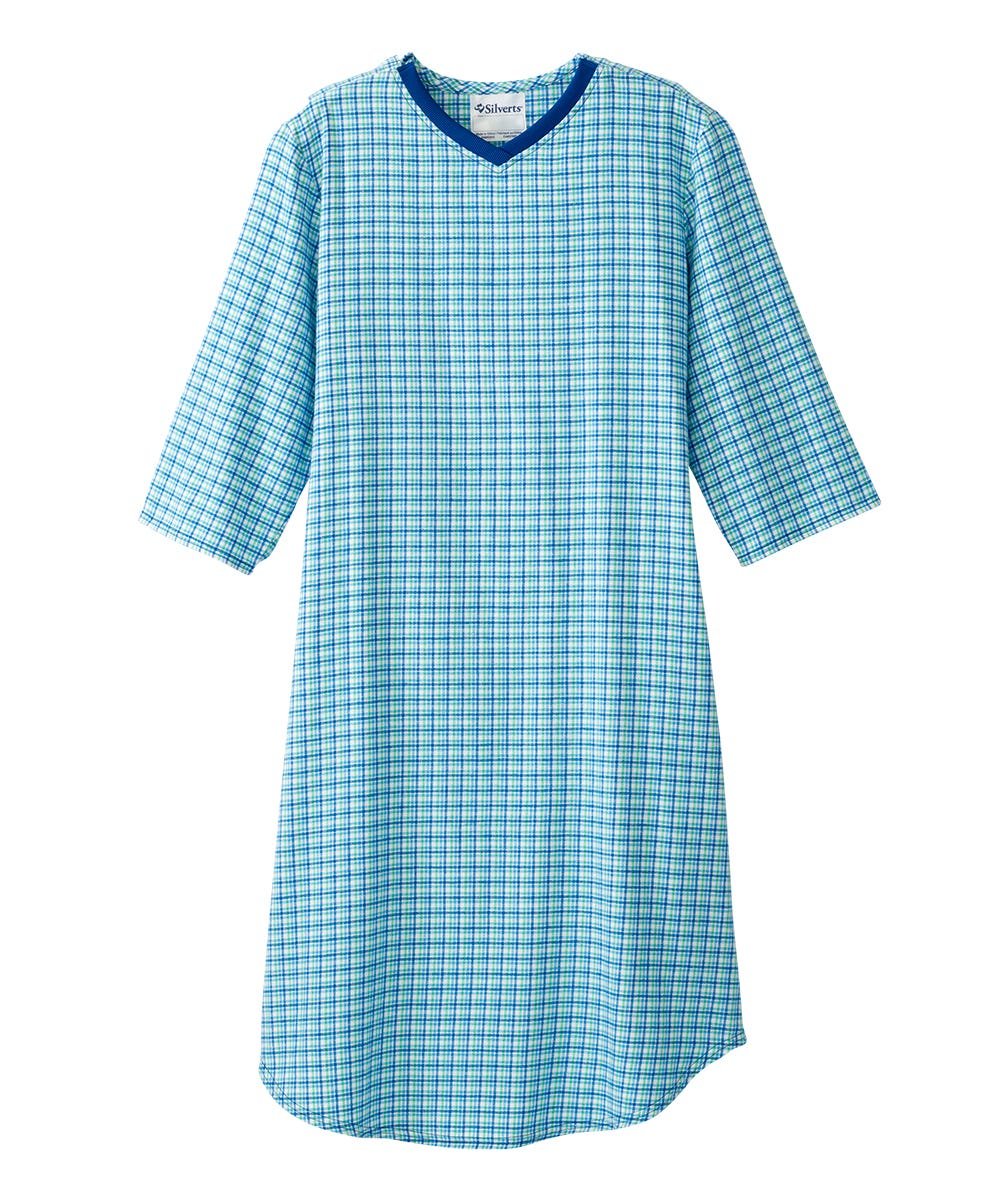 Men's Flannel Hospital & Home Care Gown - Silverts 14