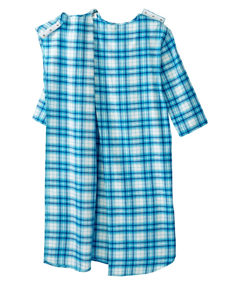 Men's Flannel Hospital & Home Care Gown - Silverts 19