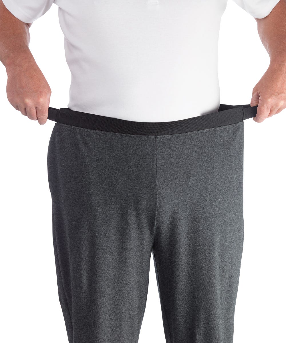 Mens Arthritis Easy Grip Wide Leg Pull On Pants - Clearance - Silverts 1