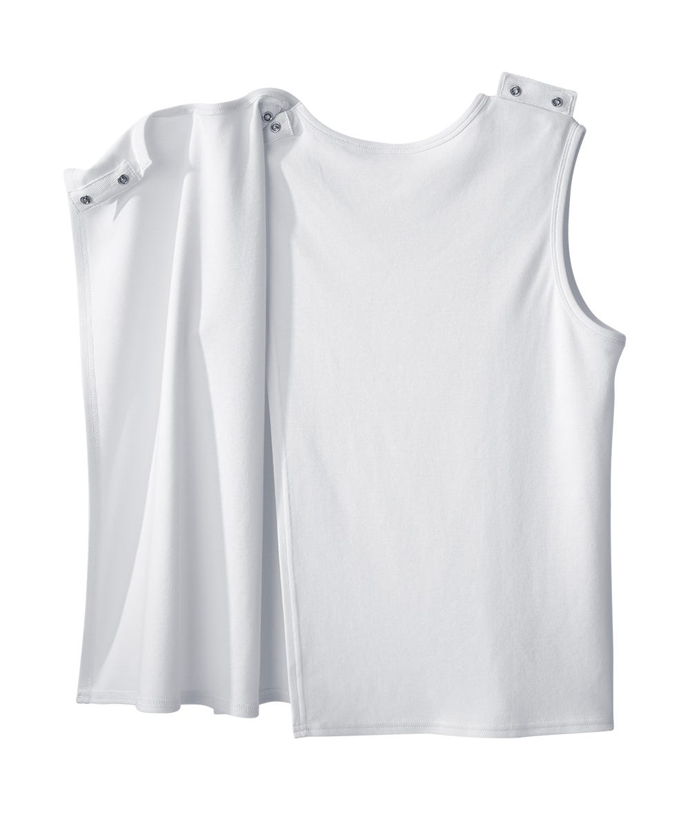 Mens Soft Modal Open Back Undervest - Silverts 12
