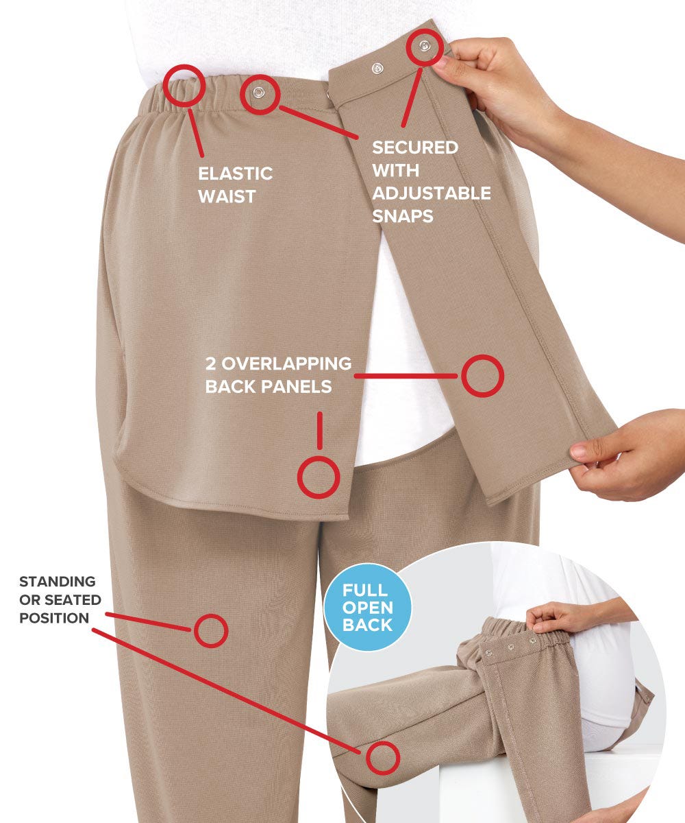 Wheelchair Gabardine Pants for Men - Clearance - Silverts 11