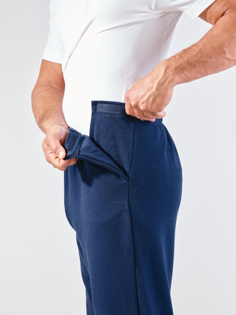 Men's Easy Touch Side Closure Fleece Pant - Silverts 13