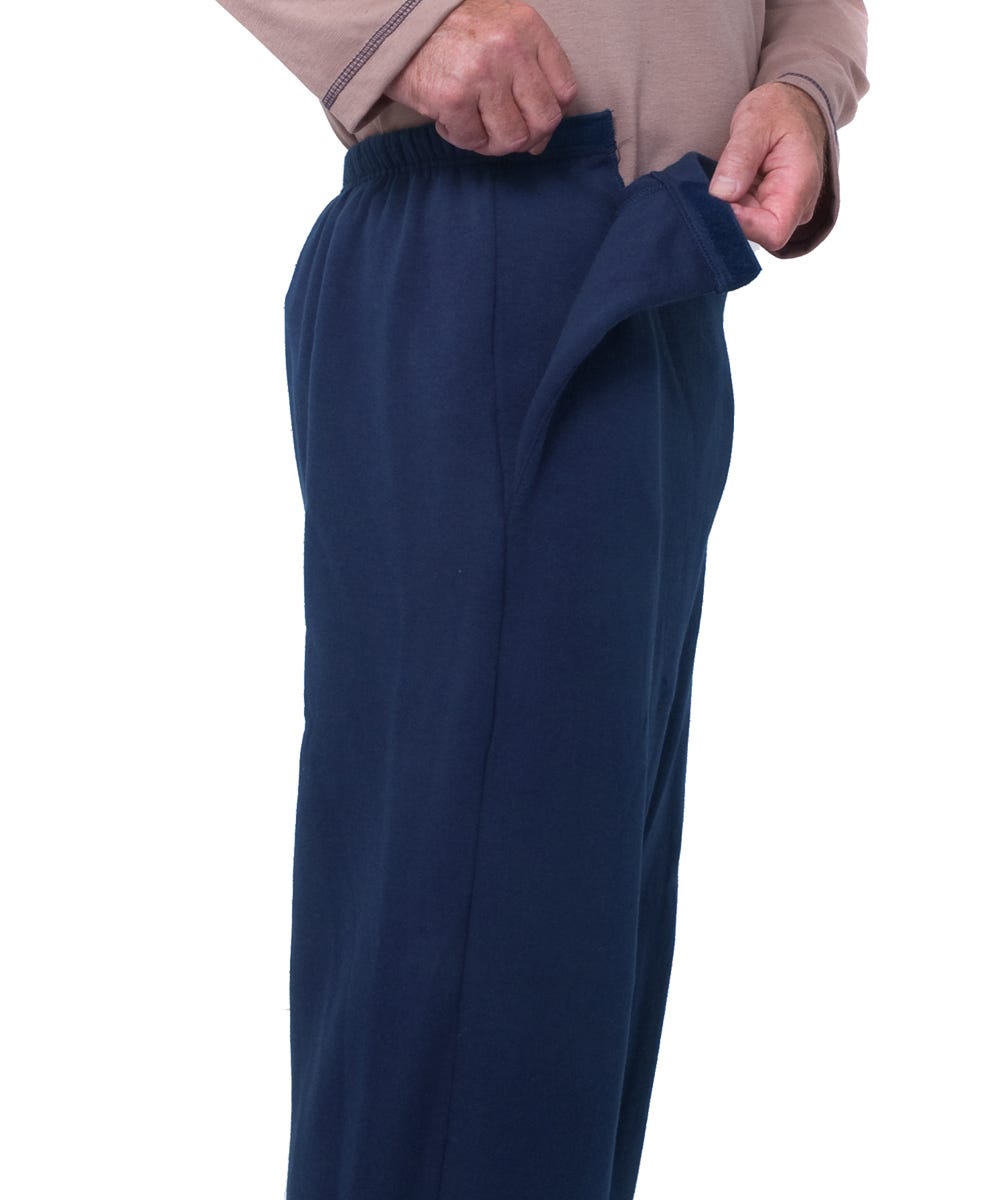 Men's Easy Touch Side Closure Fleece Pant - Silverts 8