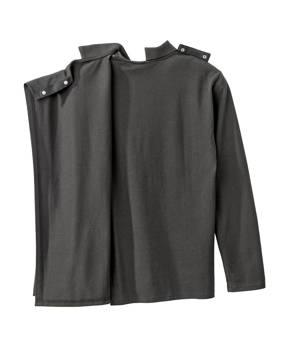 Men's Adaptive Open Back Polo Shirt with Long Sleeves - Silverts 18