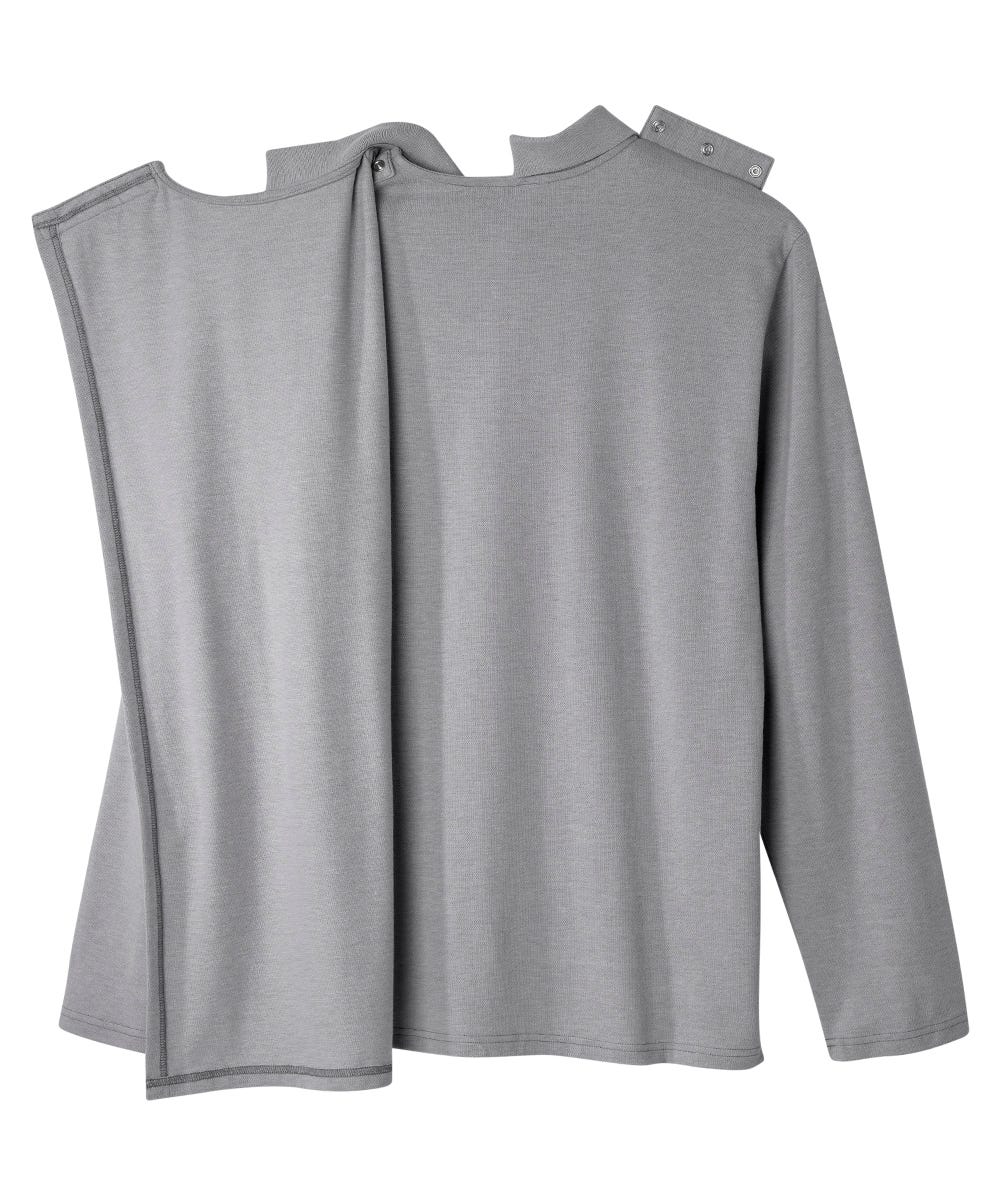Men's Adaptive Open Back Polo Shirt with Long Sleeves - Silverts 11