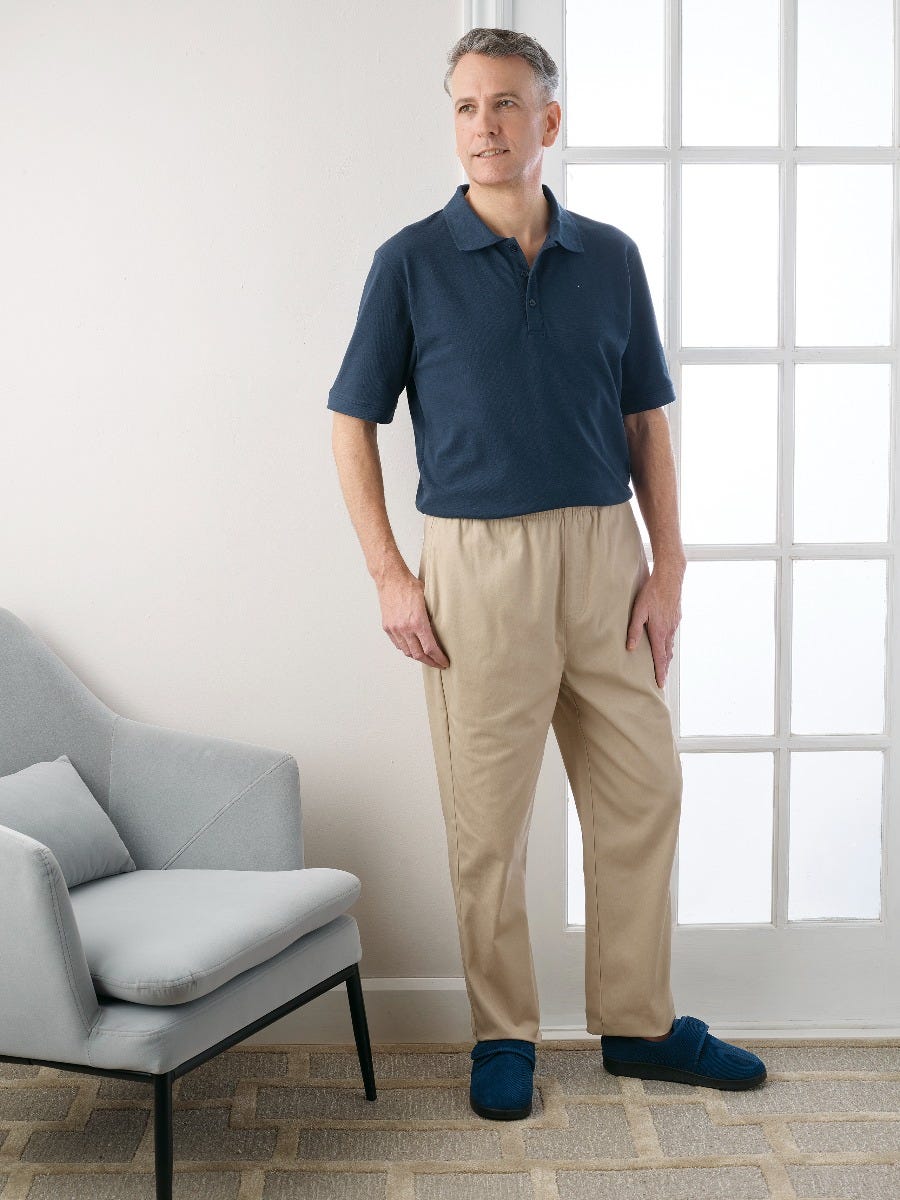 Men's Stay Dressed Jumpsuit with Short Sleeve Polo Shirt - Silverts 1