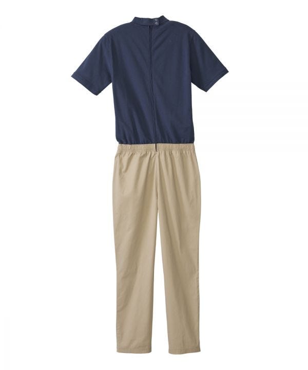 Men's Stay Dressed Jumpsuit with Short Sleeve Polo Shirt - Silverts 3