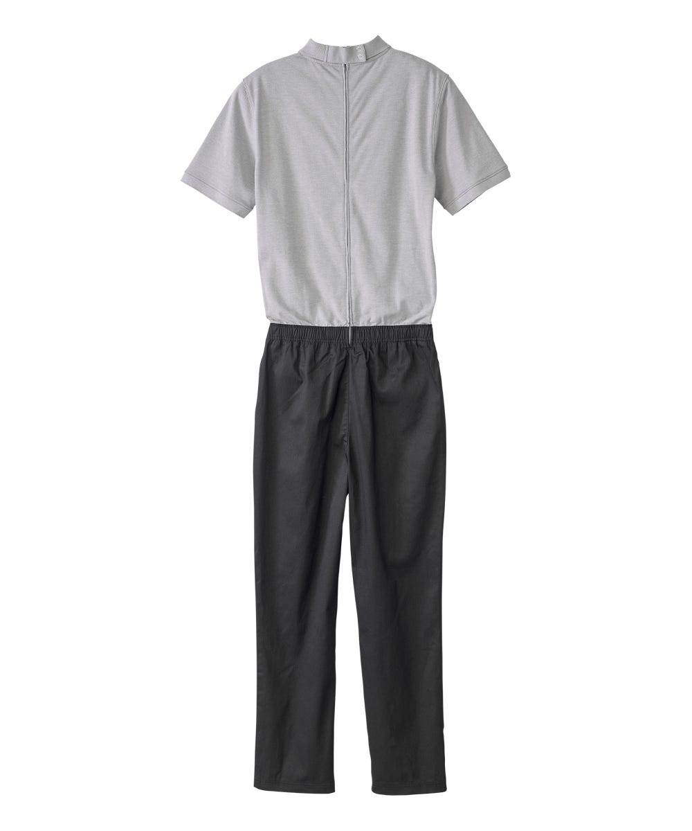 Men's Stay Dressed Jumpsuit with Short Sleeve Polo Shirt - Silverts 8