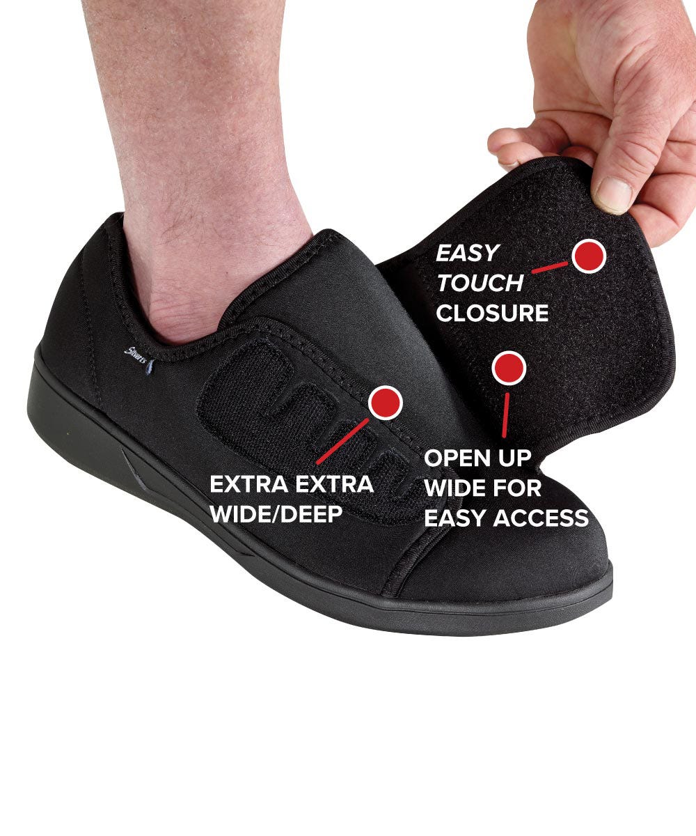 Men’s Protective Easy Close Shoes – Adjustable Fit (Regular to Extra Wide) - Silverts 4