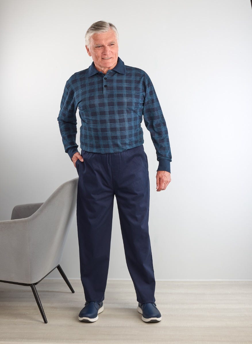 Men's Stay Dressed Jumpsuit with Long Sleeve Polo Shirt - Silverts 4