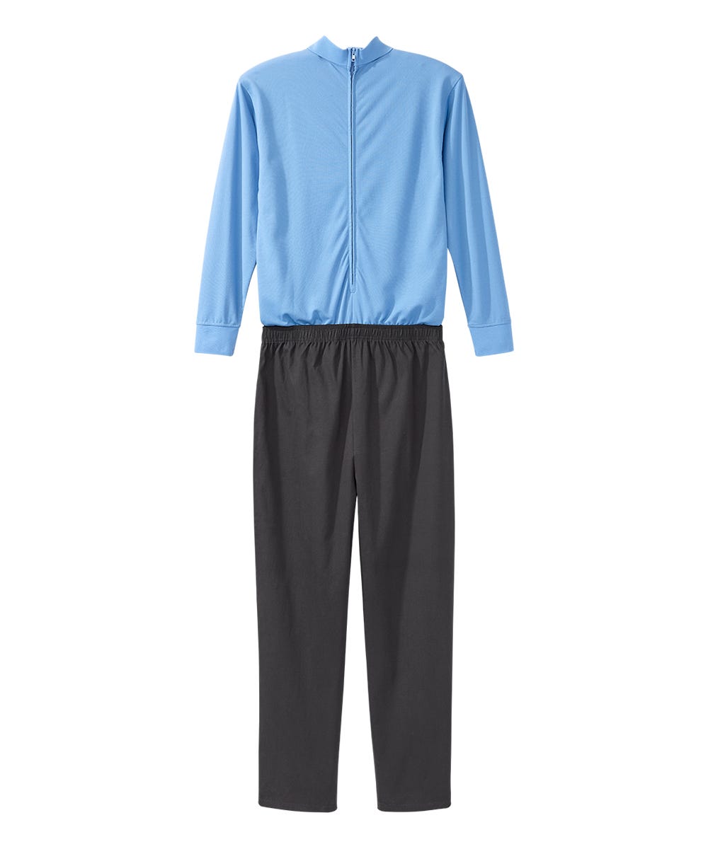 Men's Stay Dressed Jumpsuit with Long Sleeve Polo Shirt - Silverts 7