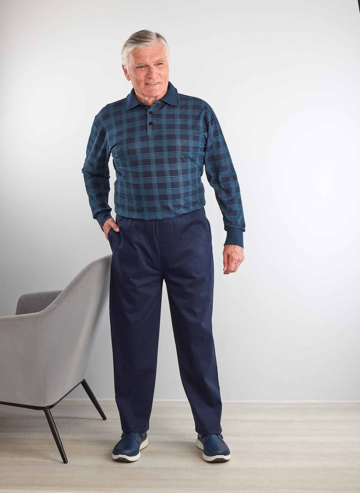 Men's Stay Dressed Jumpsuit with Long Sleeve Polo Shirt - Silverts 12