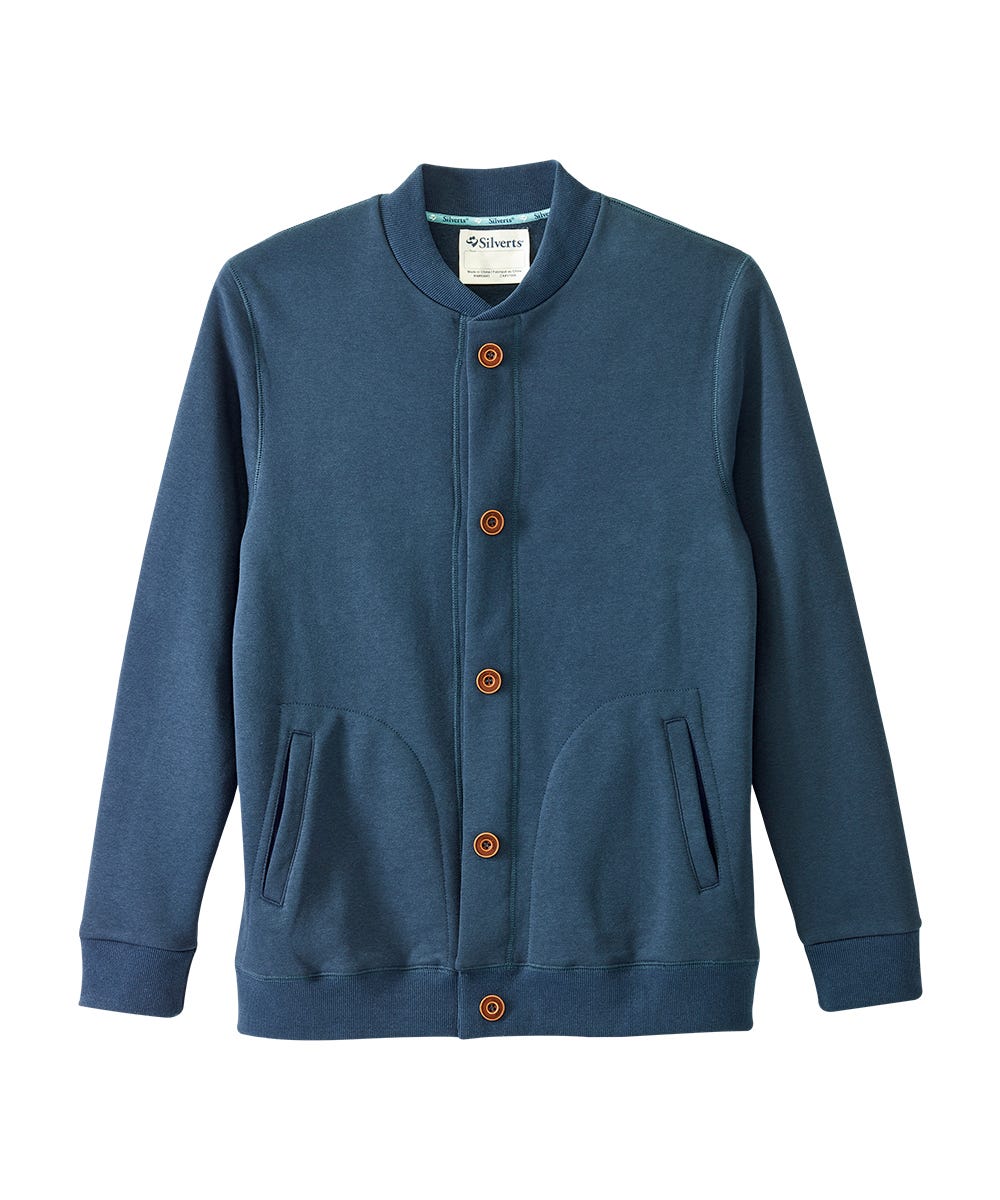 Men's Magnetic Button Front Cardigan Jacket - Silverts 1
