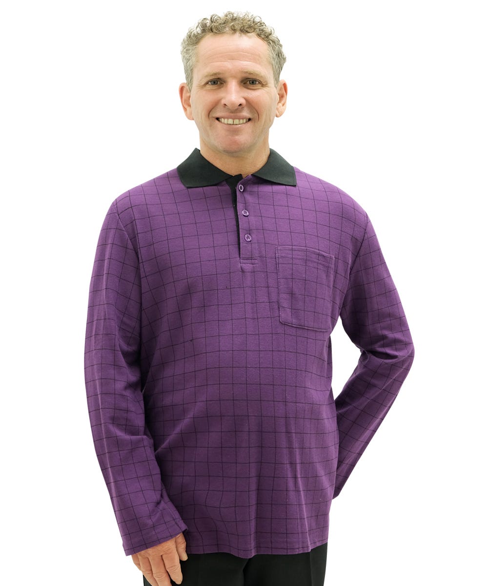 Mens Adaptive Polo Shirt Top - Adaptive Golf Shirt - Silverts 3
