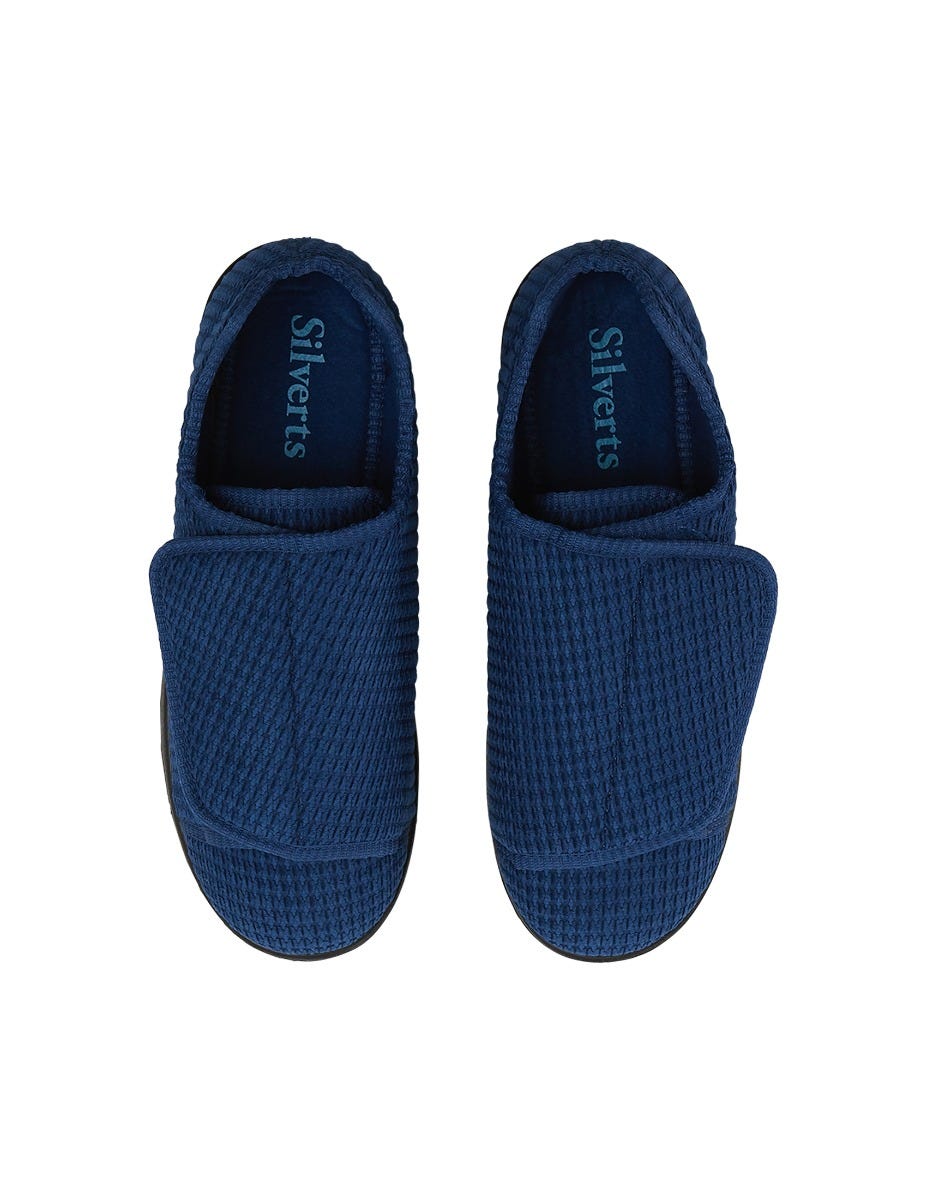 Men’s Slippers with Easy Closures – Adjustable Fit (Regular to Extra Wide) - Silverts 22