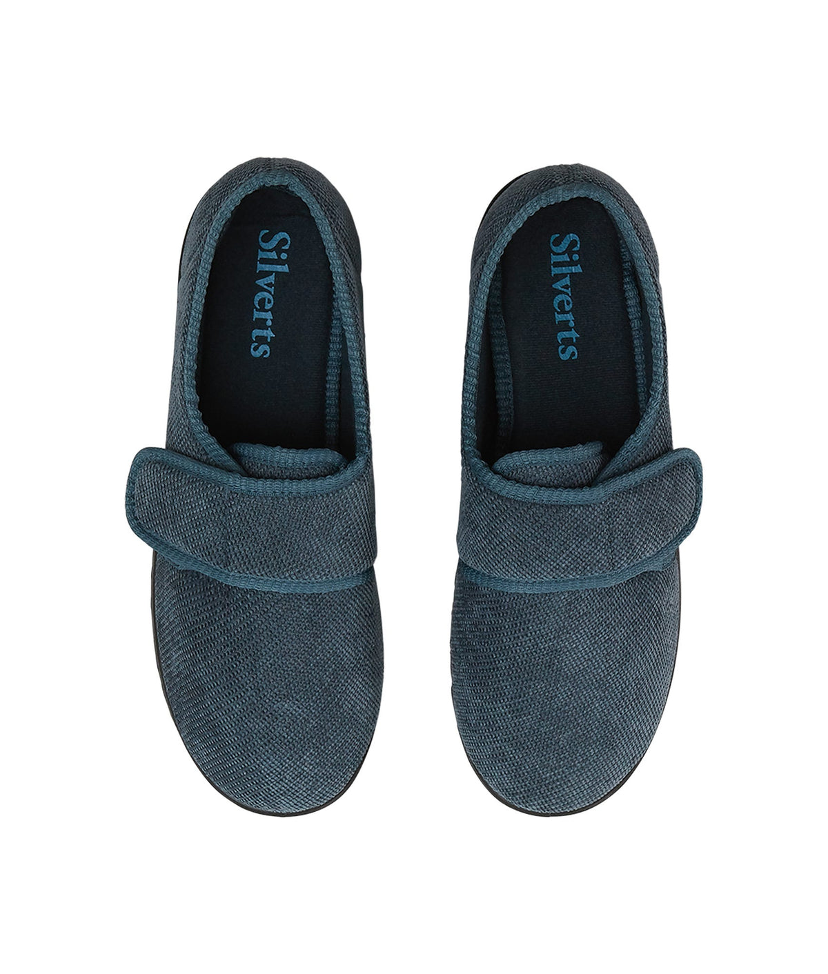 Men’s Soft Slippers with Easy Closures – Adjustable Fit (Regular to Extra Wide) - Silverts 32