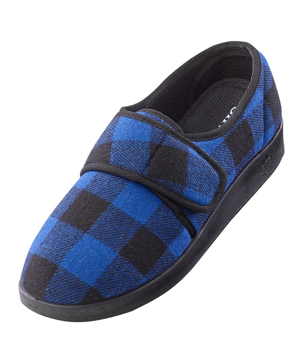 Men’s Soft Slippers with Easy Closures – Adjustable Fit (Regular to Extra Wide) - Silverts 12