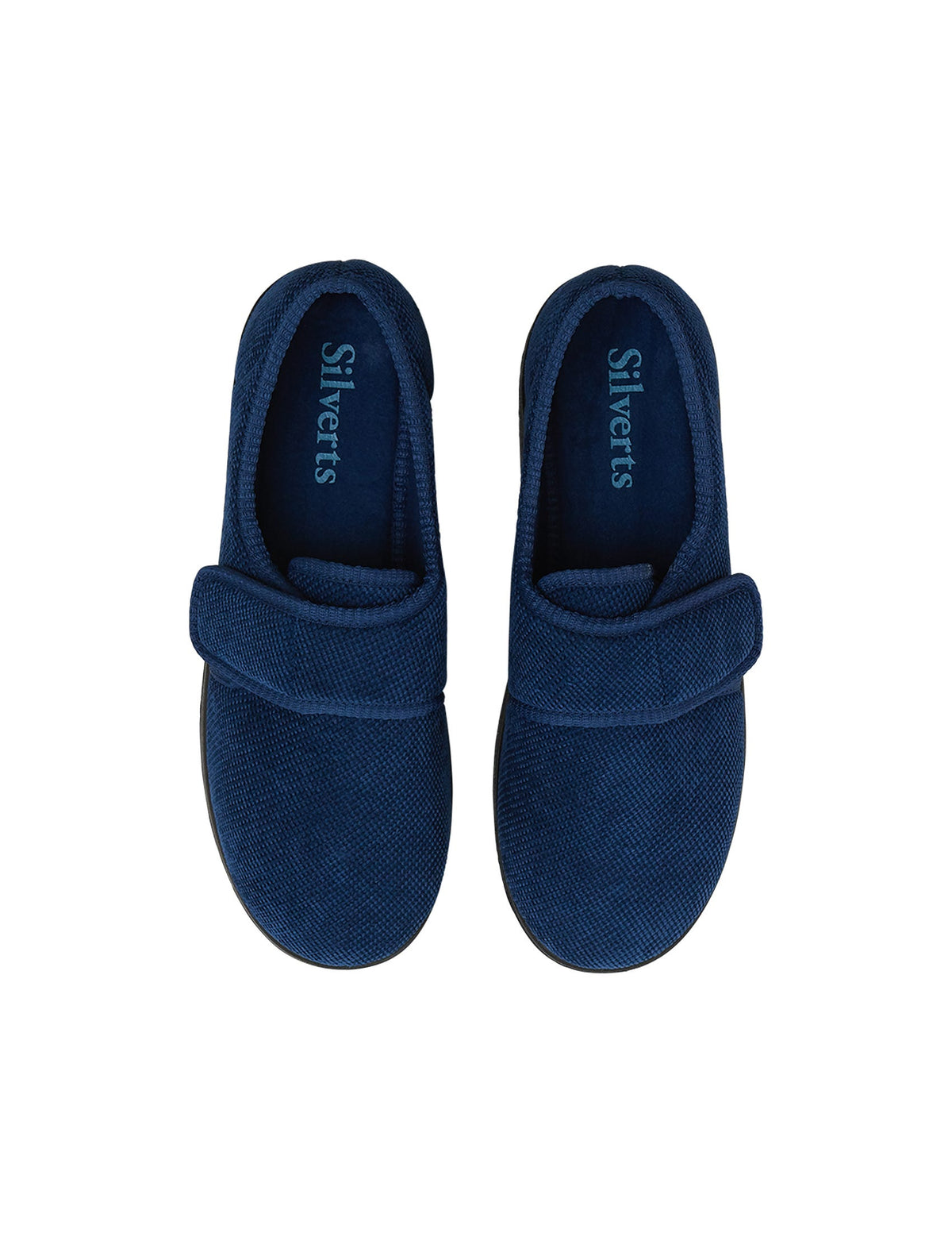 Men’s Soft Slippers with Easy Closures – Adjustable Fit (Regular to Extra Wide) - Silverts 38