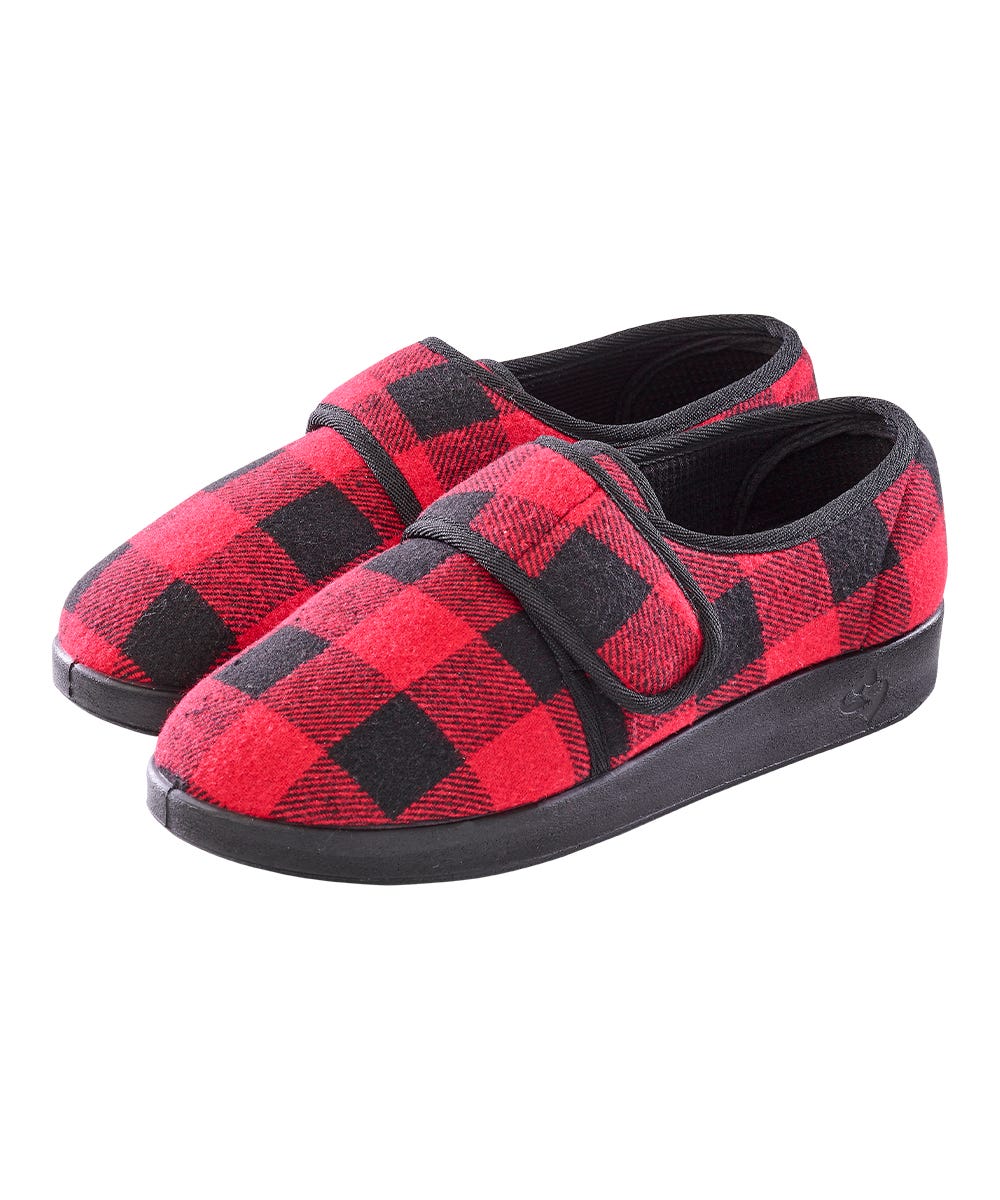 Men’s Soft Slippers with Easy Closures – Adjustable Fit (Regular to Extra Wide) - Silverts 1