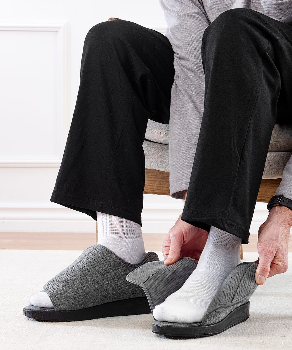 Men’s Open-Toe Shoes – Adjustable Fit (Regular to Extra Wide) - Silverts 11