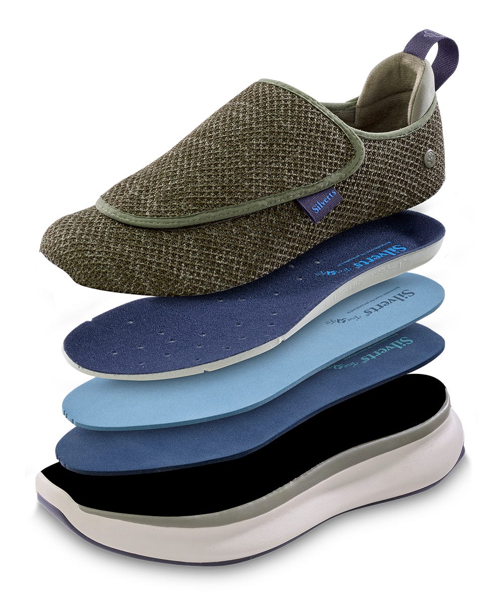 Men’s Comfort Shoes with Easy Closures – Adjustable Fit (Regular to Extra Wide) - Silverts 12