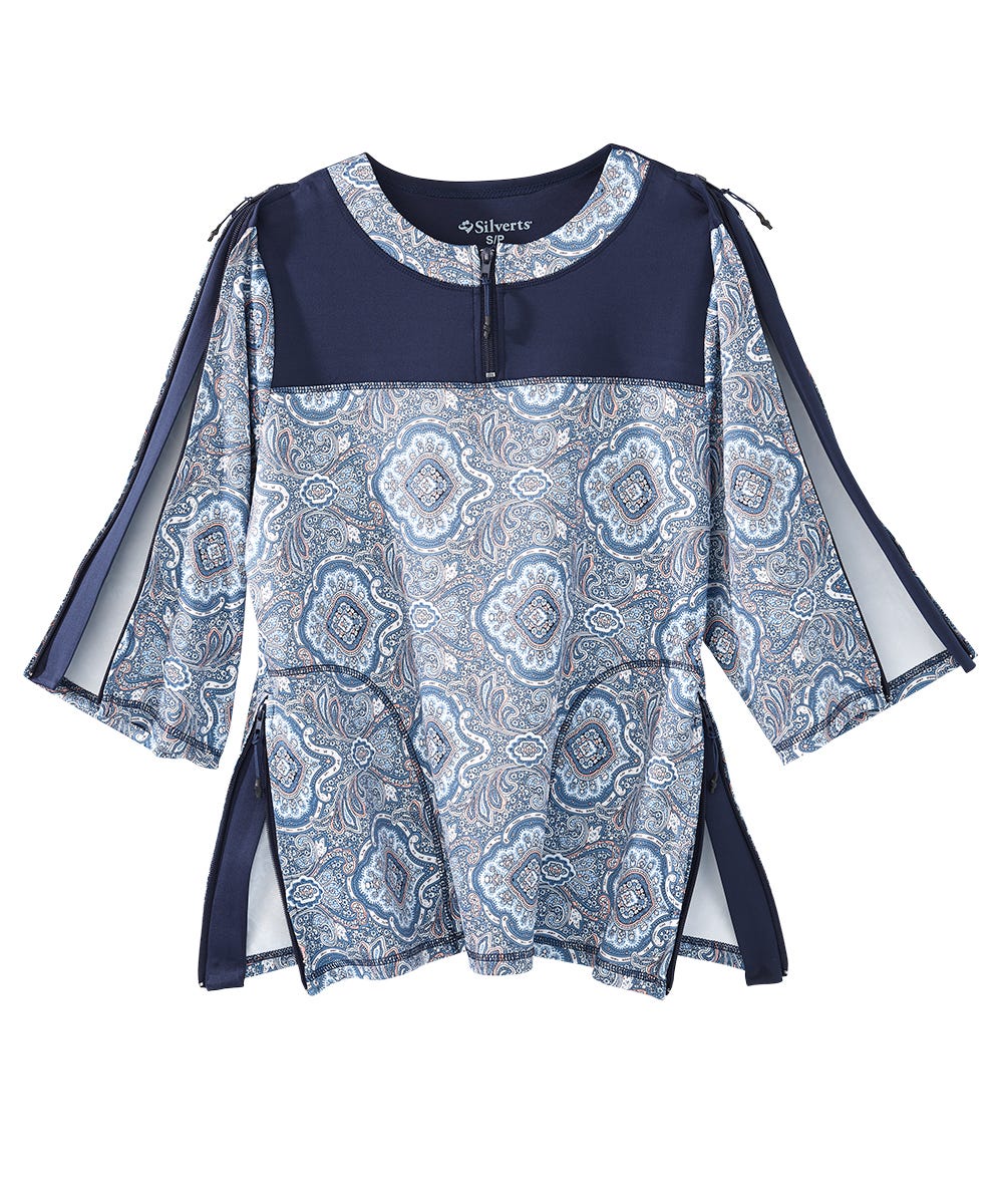 Women's Post Surgery 1/4 Zip Recovery Top - Silverts 8