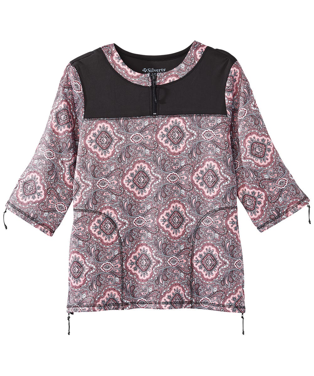 Women's Post Surgery 1/4 Zip Recovery Top - Silverts 1