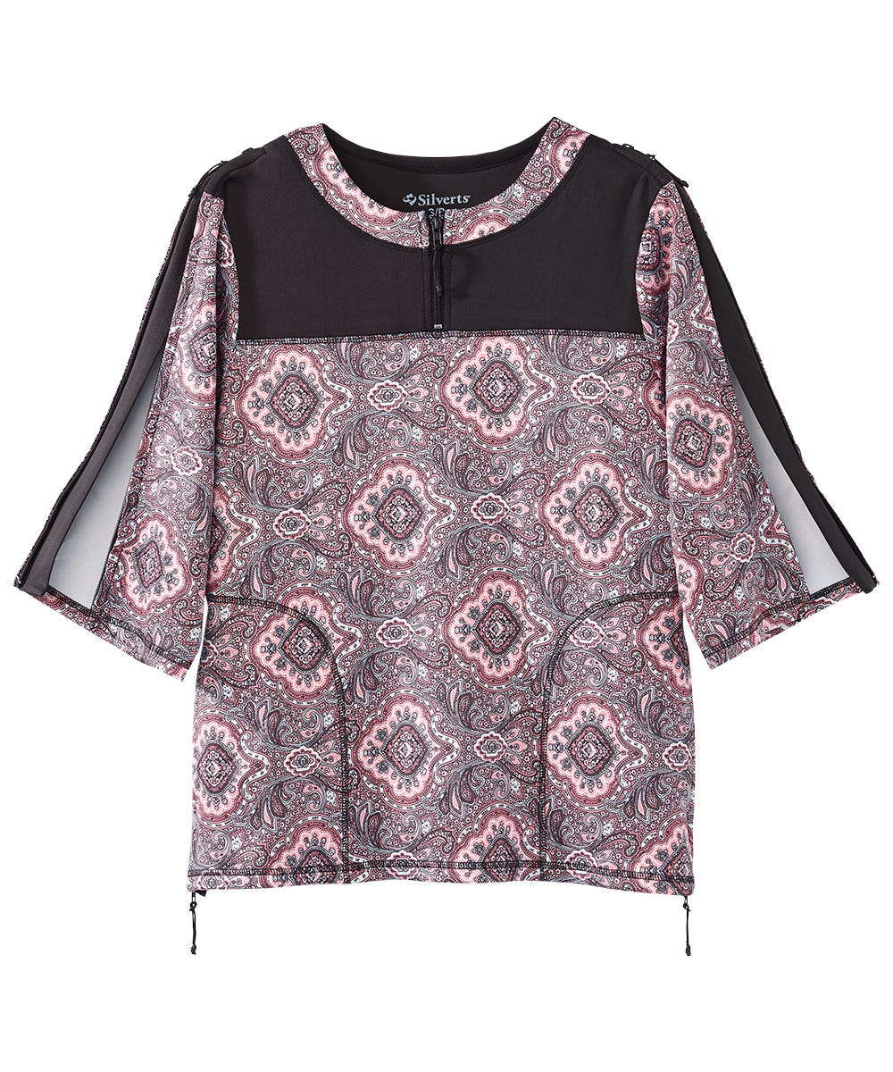 Women's Post Surgery 1/4 Zip Recovery Top - Silverts 2